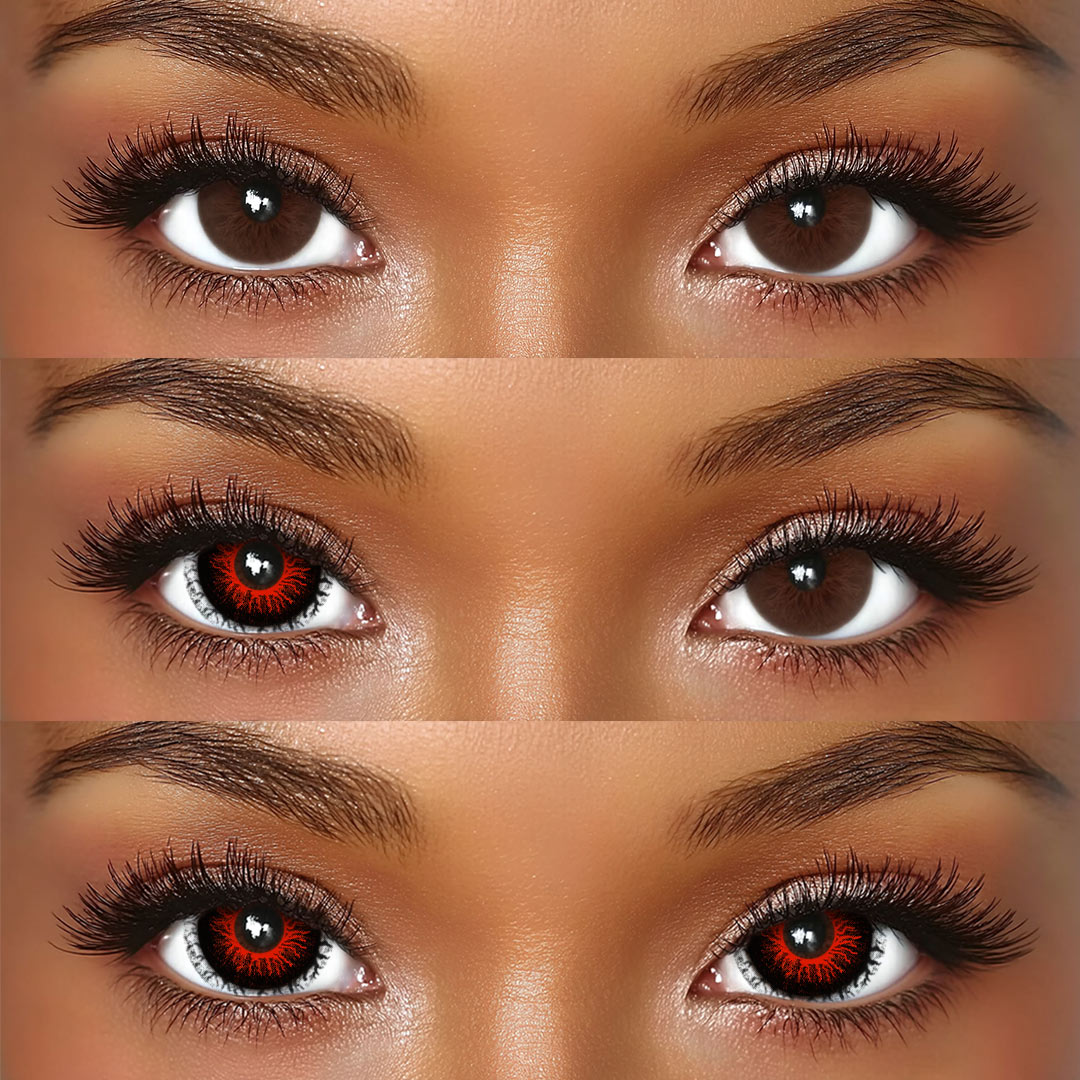 Alizarin Black - 1 Year, 2 lenses Colored Contacts - Gleglow