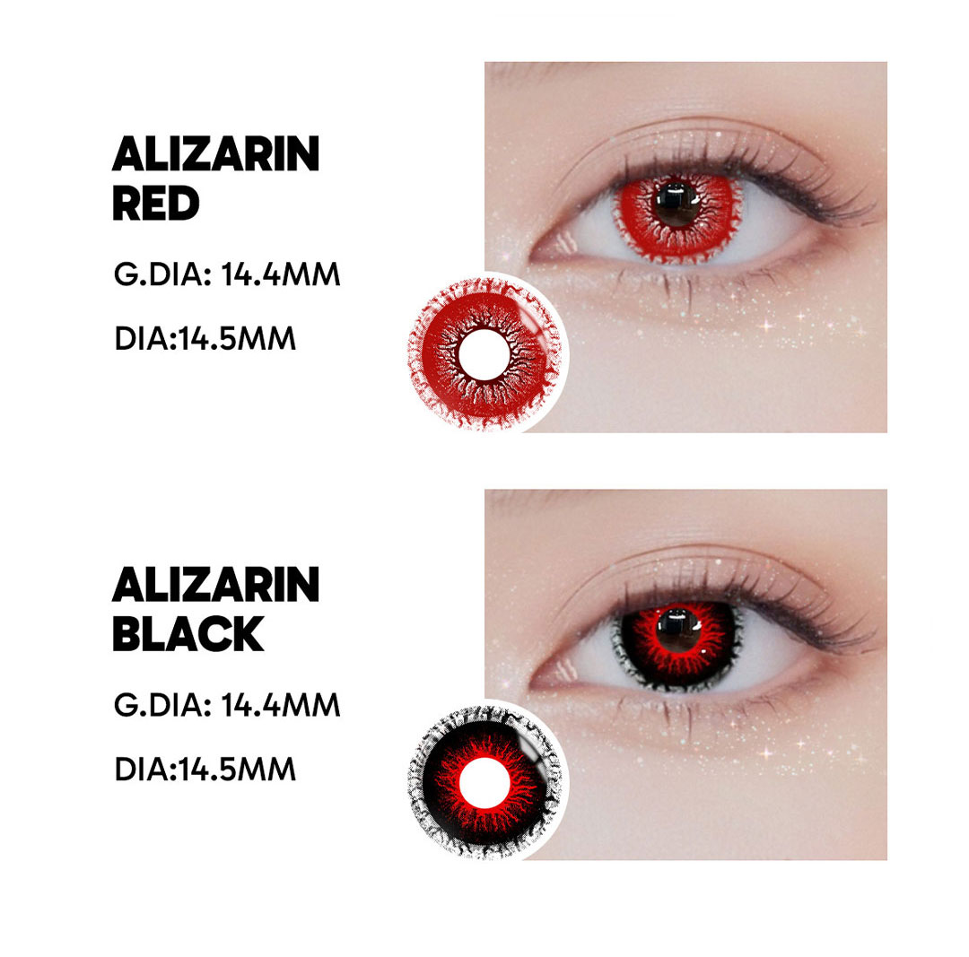 Alizarin Black - monthly, 2 lenses Colored Contacts - Gleglow