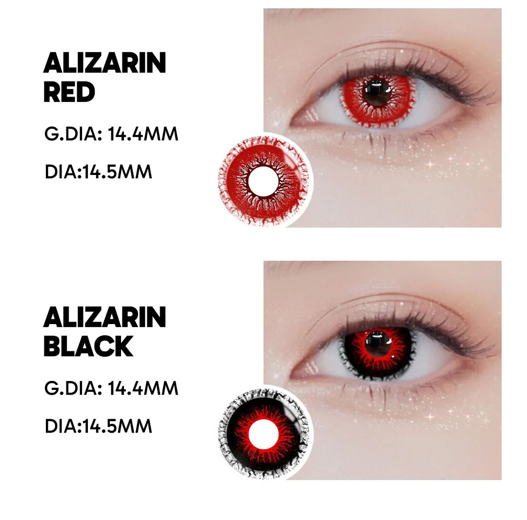 Alizarin Red - 6-month，2 lenses Colored Contacts - Gleglow