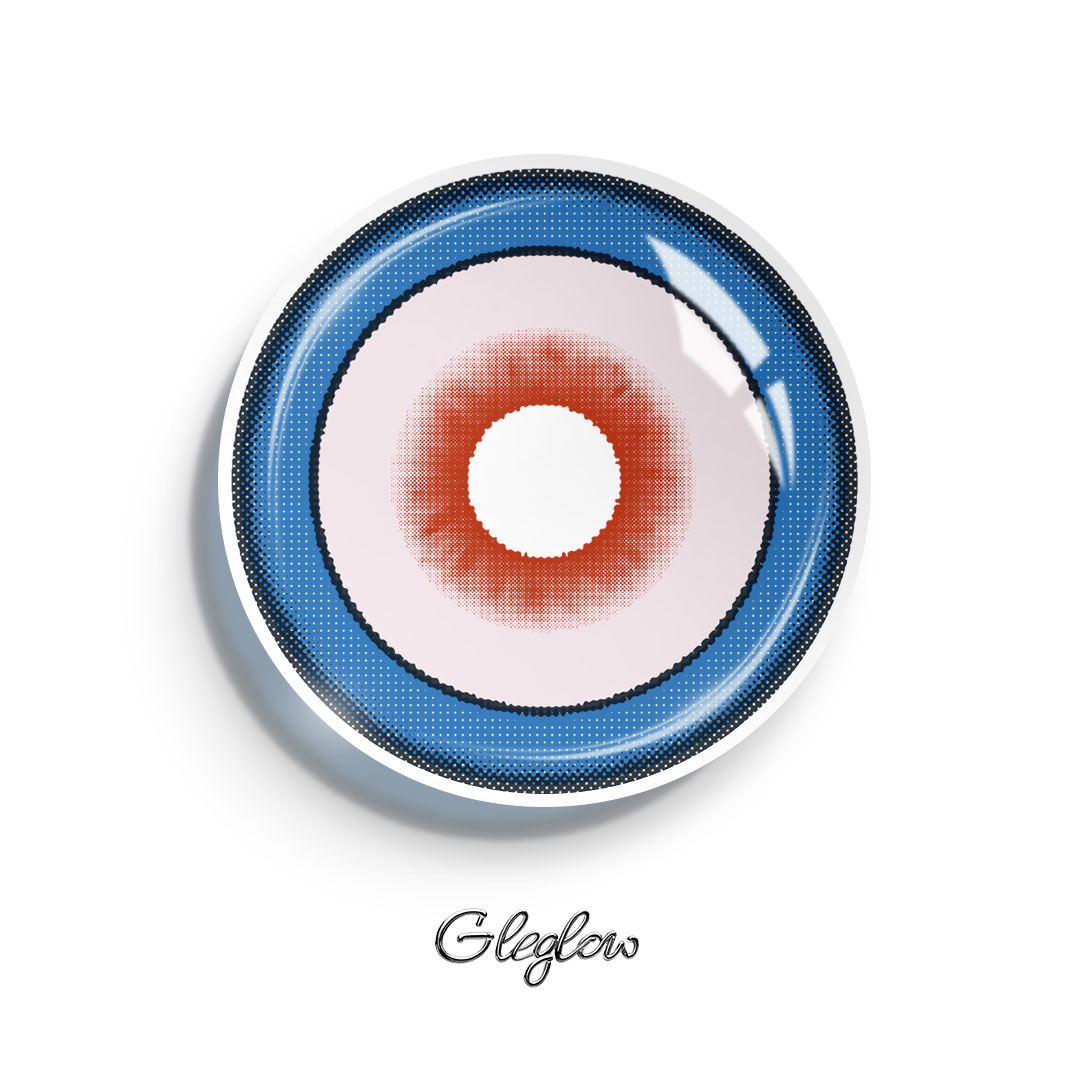 Amberis Blue - 1 Year, 2 lenses Colored Contacts - Gleglow