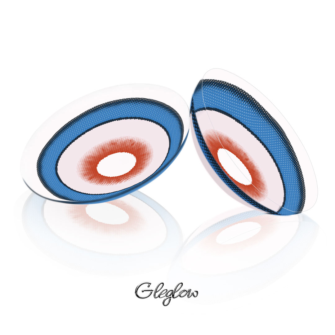 Amberis Blue - 1 Year, 2 lenses Colored Contacts - Gleglow