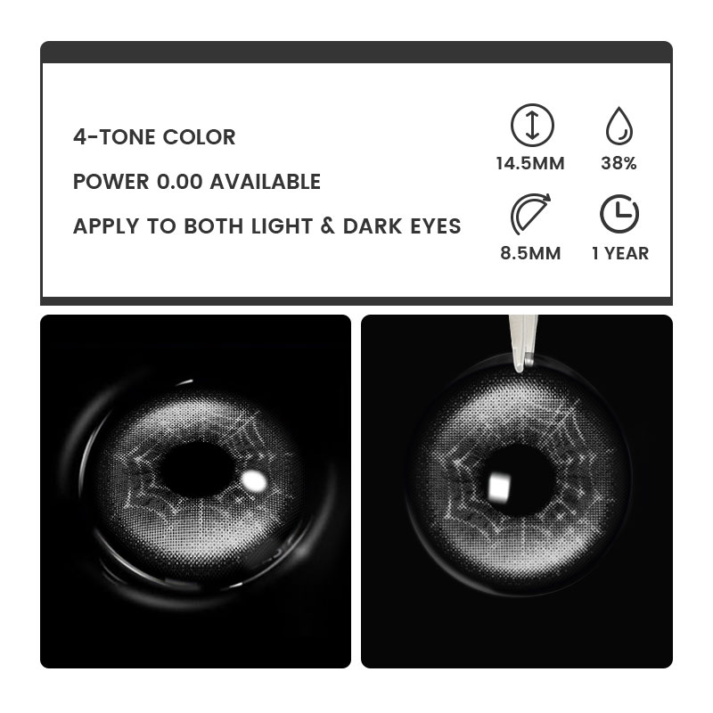 Arachnid Black - 1 Year, 2 lenses