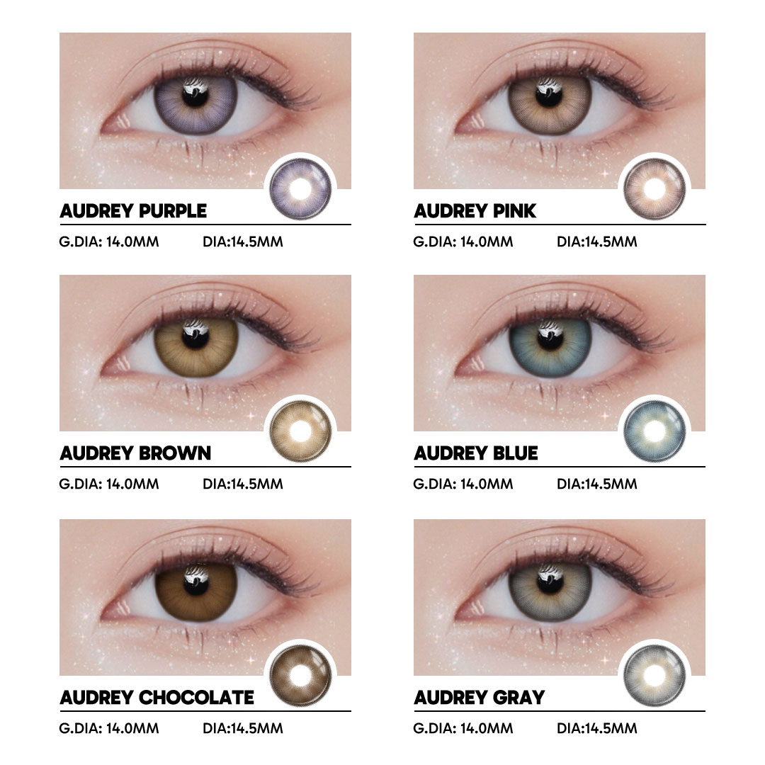 Audrey Chocolate - 1 Year, 2 lenses Colored Contacts - Gleglow