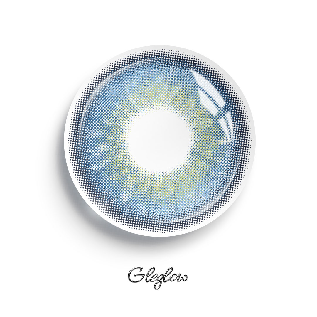 Avenor Glow Blue - 1 Year, 2 lenses Colored Contacts - Gleglow