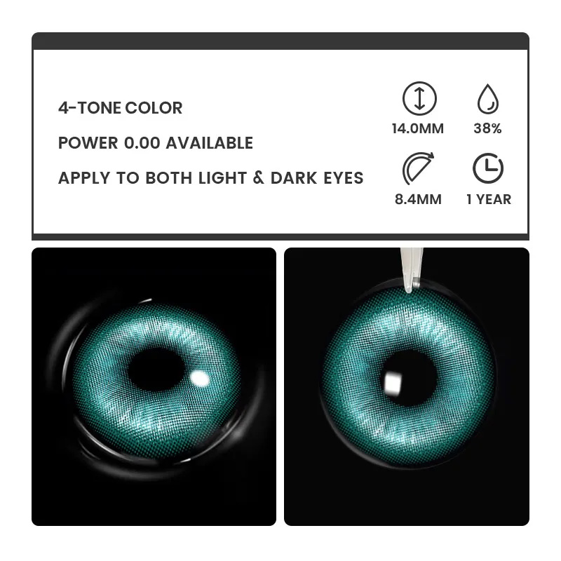 Barbie Crystal Green - 1 Year, 2 lenses Colored Contacts - Gleglow