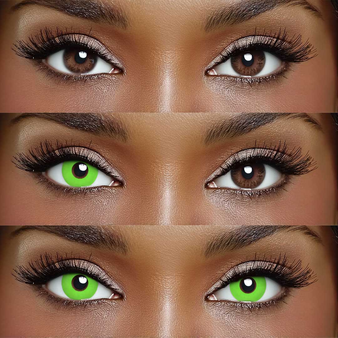 Blank Green - monthly, 2 lenses Colored Contacts - Gleglow