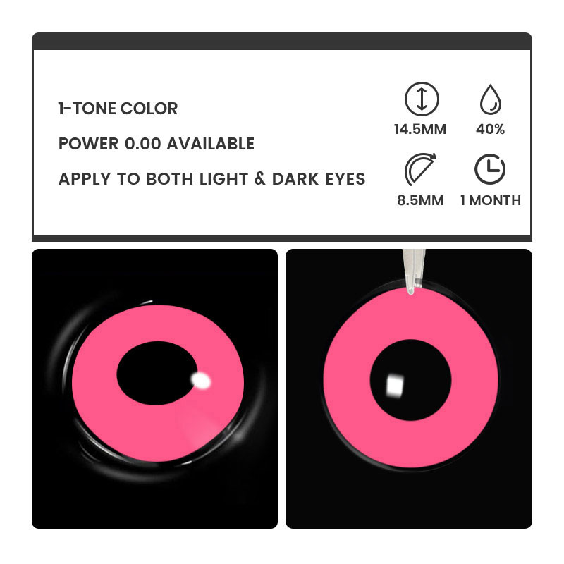 Blank Pink - monthly, 2 lenses