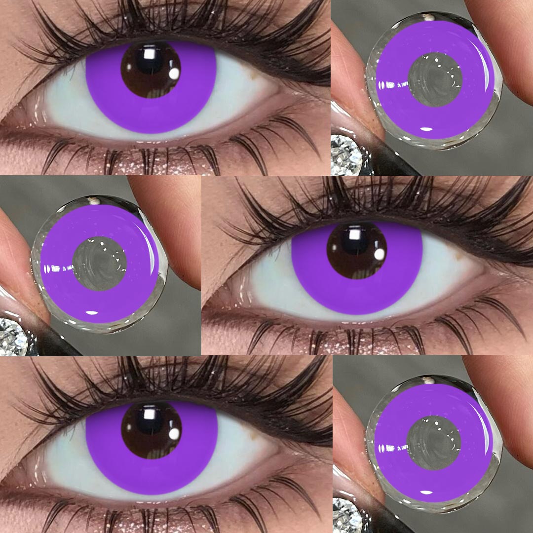 Blank Purple - monthly, 2 lenses Colored Contacts - Gleglow