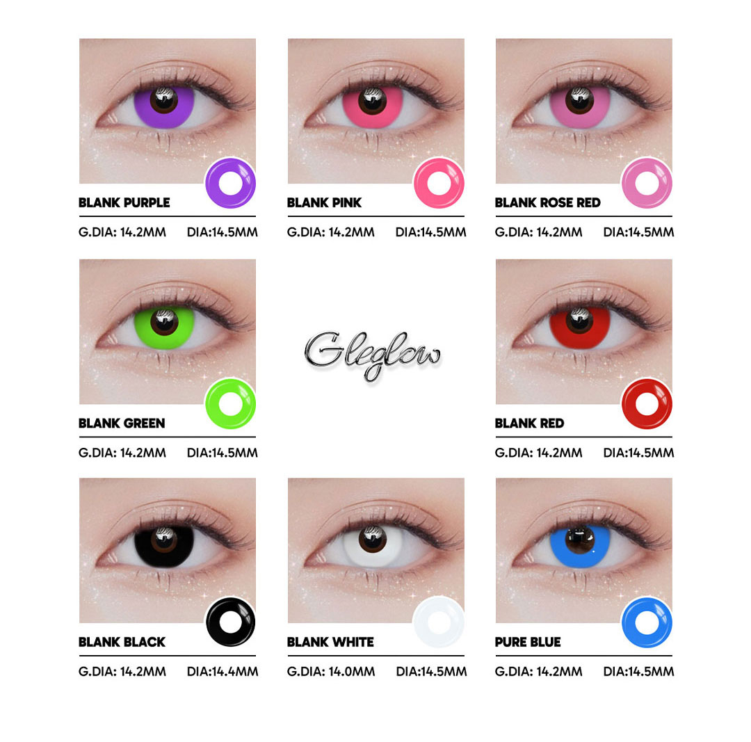 Blank Purple - monthly, 2 lenses Colored Contacts - Gleglow
