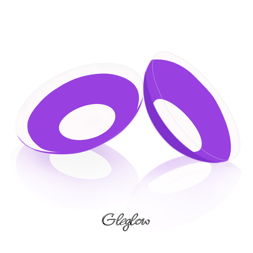 Blank Purple - monthly, 2 lenses Colored Contacts - Gleglow