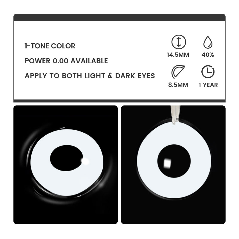 Blank White - 1 Year, 2 lenses