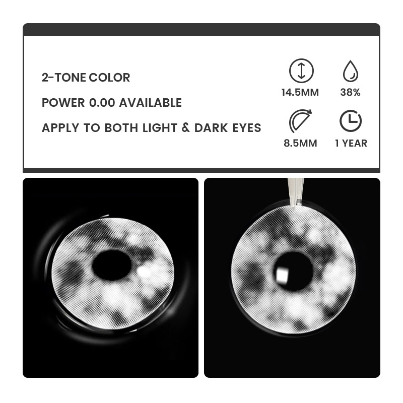 Blood Cell Black - 1 Year, 2 lenses Colored Contacts - Gleglow