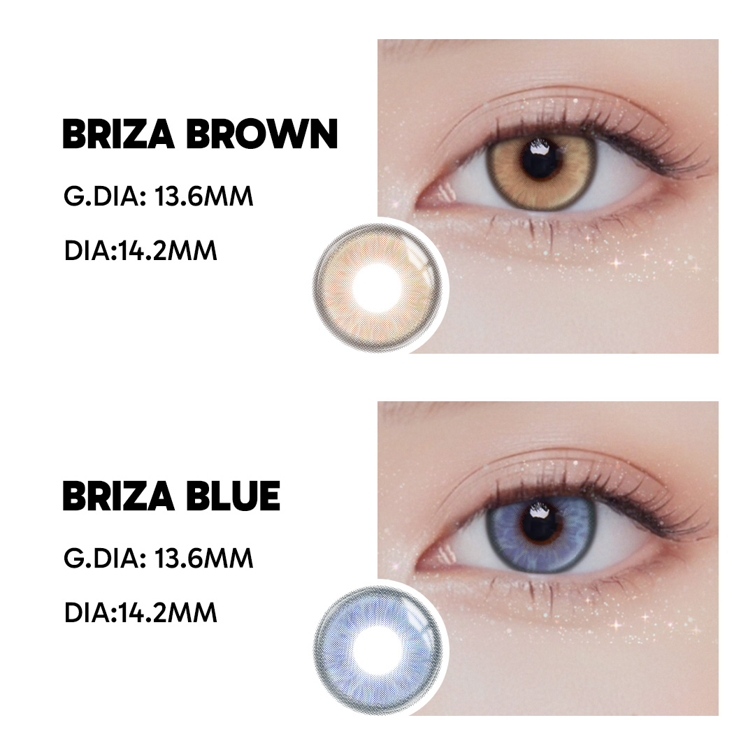 Briza Blue - 1 Year, 2 lenses Colored Contacts - Gleglow