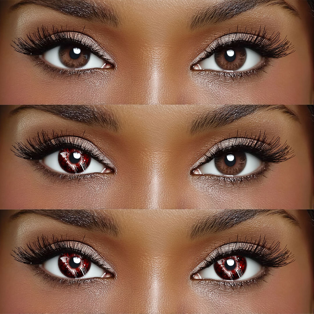 Butterfly Petal Black - 1 Year, 2 lenses Colored Contacts - Gleglow