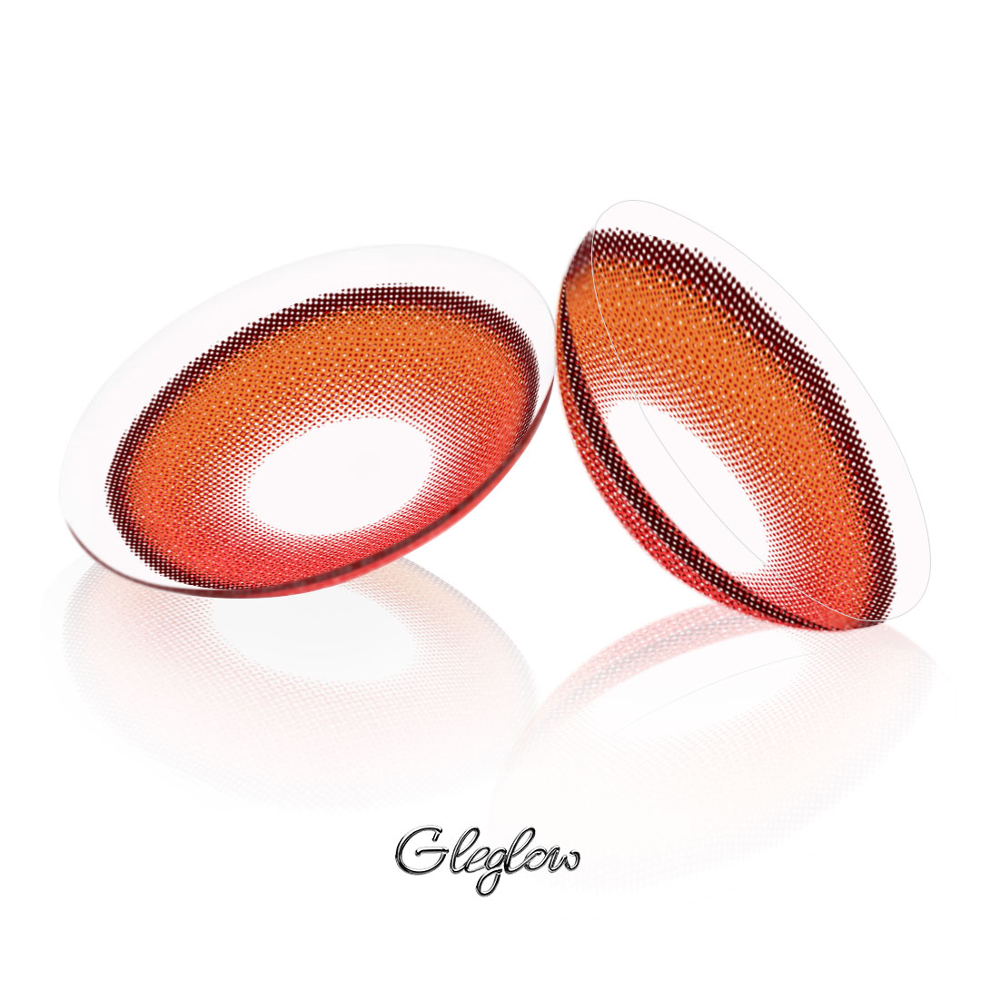 Calyx Red - 1 Year, 2 lenses Colored Contacts - Gleglow