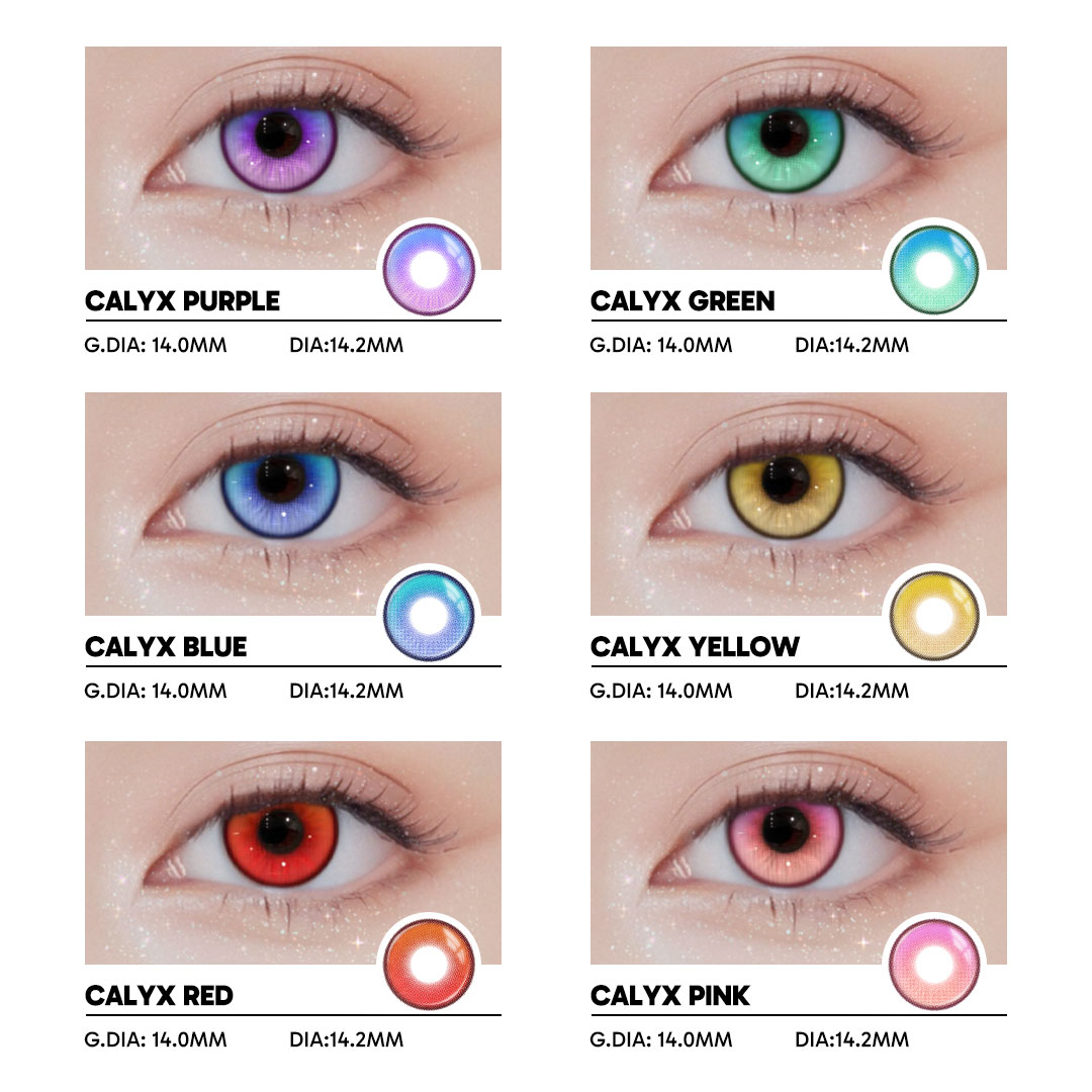 Calyx Green - 1 Year, 2 lenses Colored Contacts - Gleglow