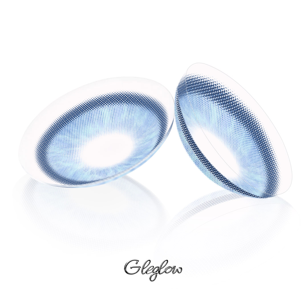 Canvas Blue - 1 Year, 2 lenses Colored Contacts - Gleglow