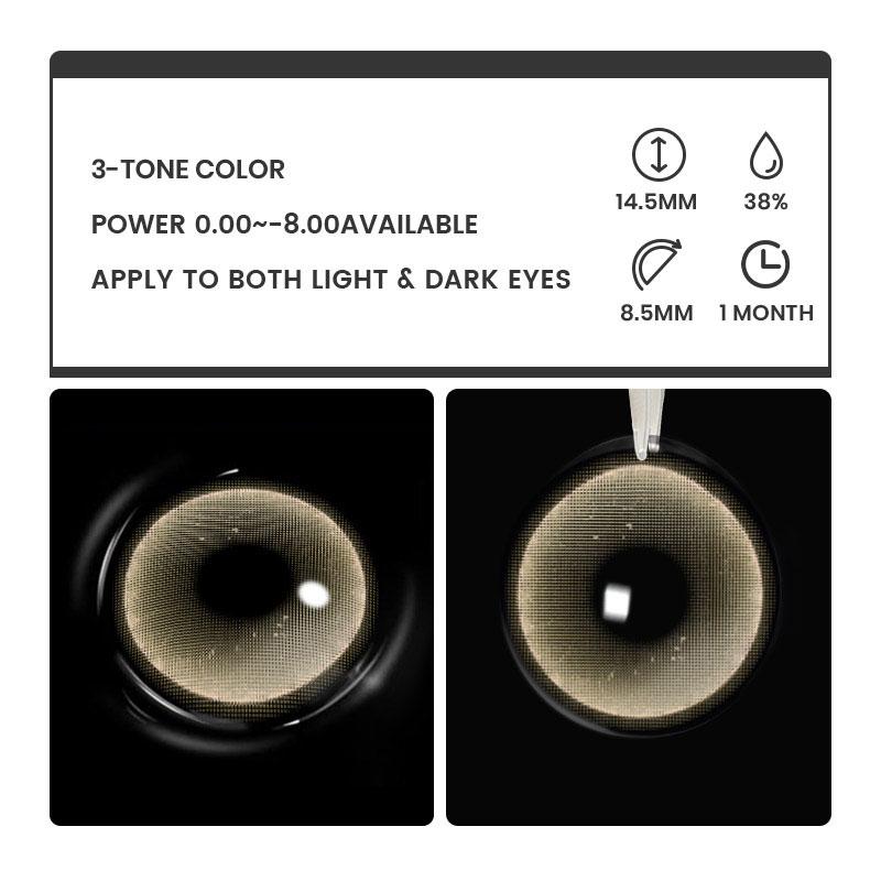 Cela Brown - monthly, 2 lenses Colored Contacts - Gleglow
