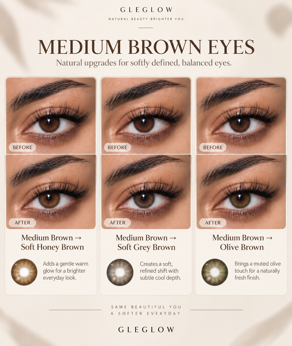 MEDIUM BROWN EYES