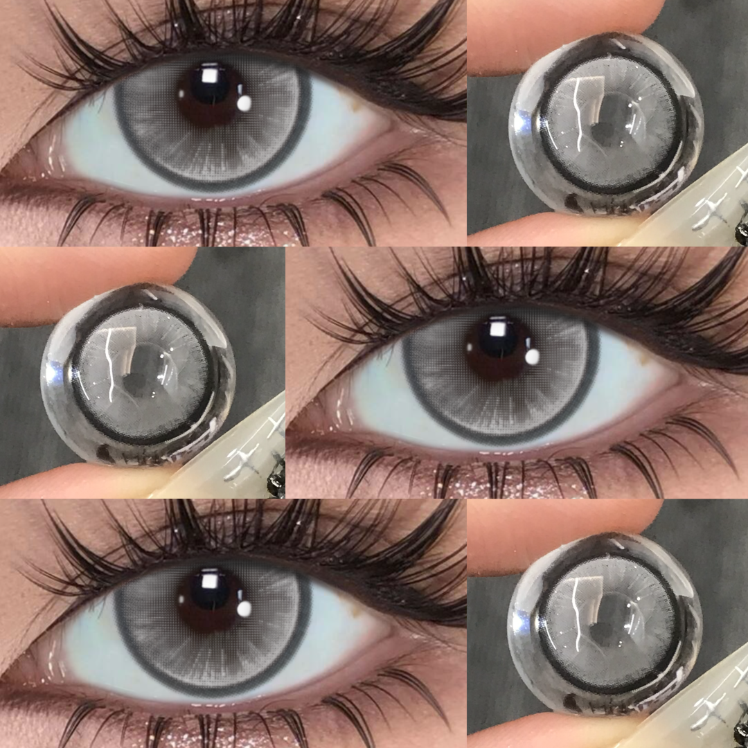 Boulevard Grey - 6-month，2 lenses Colored Contacts - Gleglow