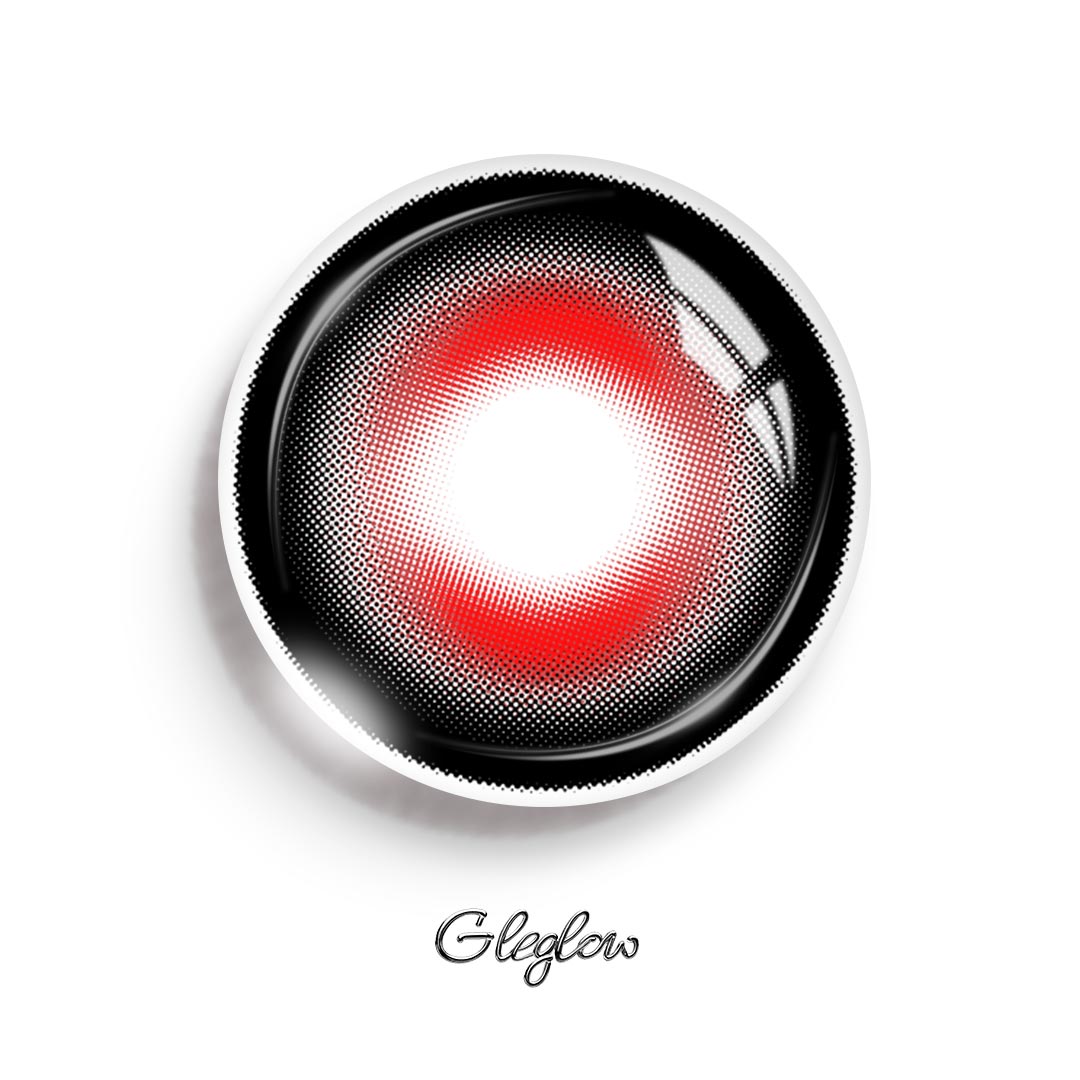 Ciree Red - 1 Year, 2 lenses Colored Contacts - Gleglow