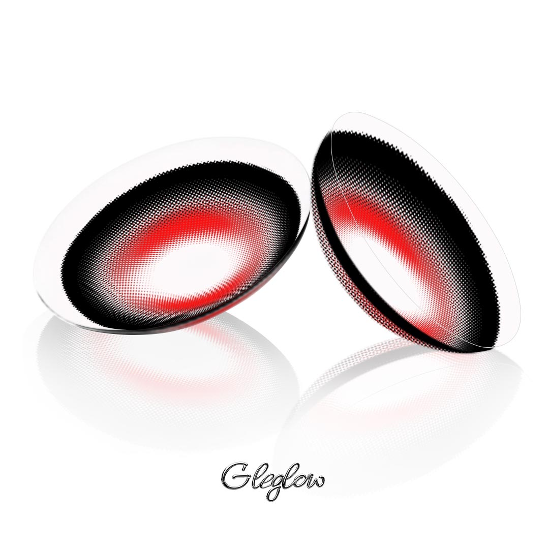 Ciree Red - 1 Year, 2 lenses Colored Contacts - Gleglow