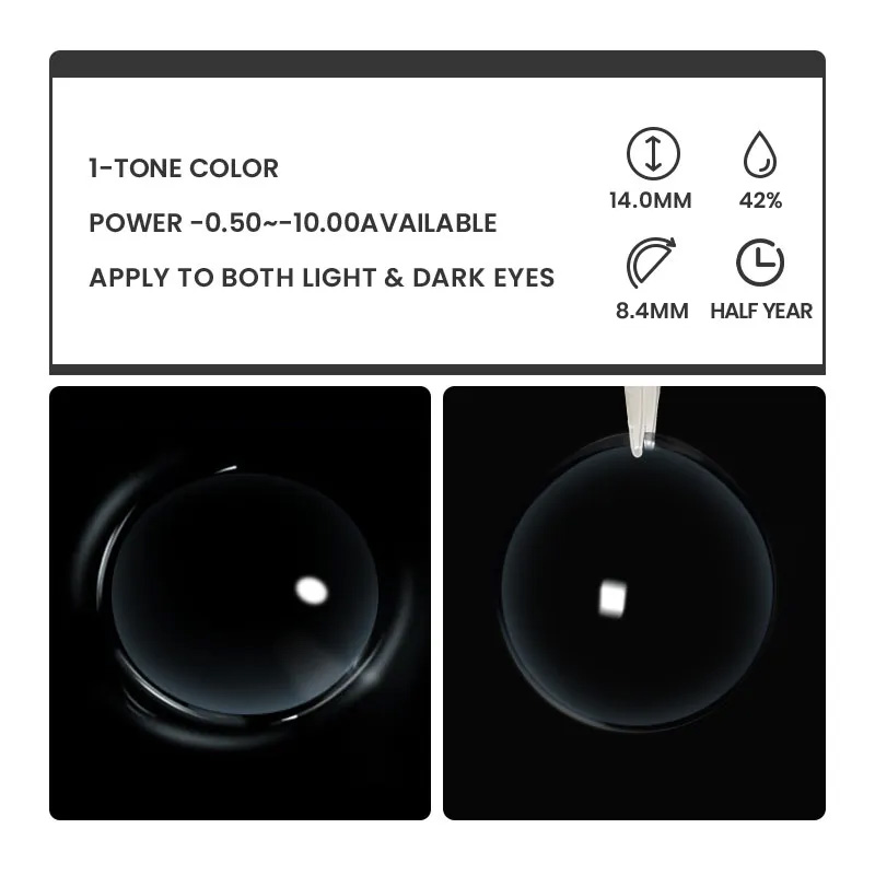 Clear Contacts Lenses- 6-month，2 lenses Colored Contacts - Gleglow