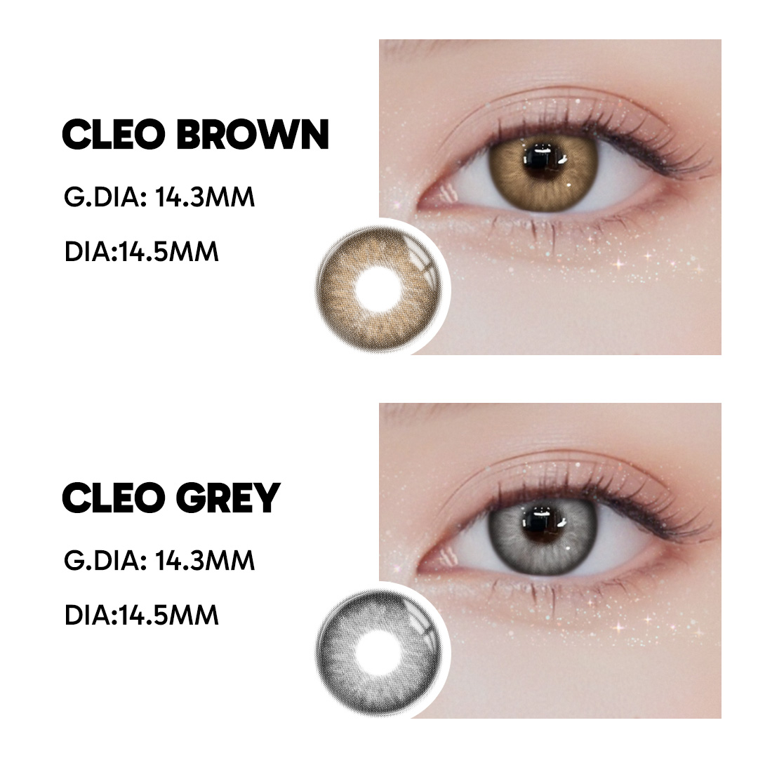 Cleo Brown - 1 Year, 2 lenses Colored Contacts - Gleglow