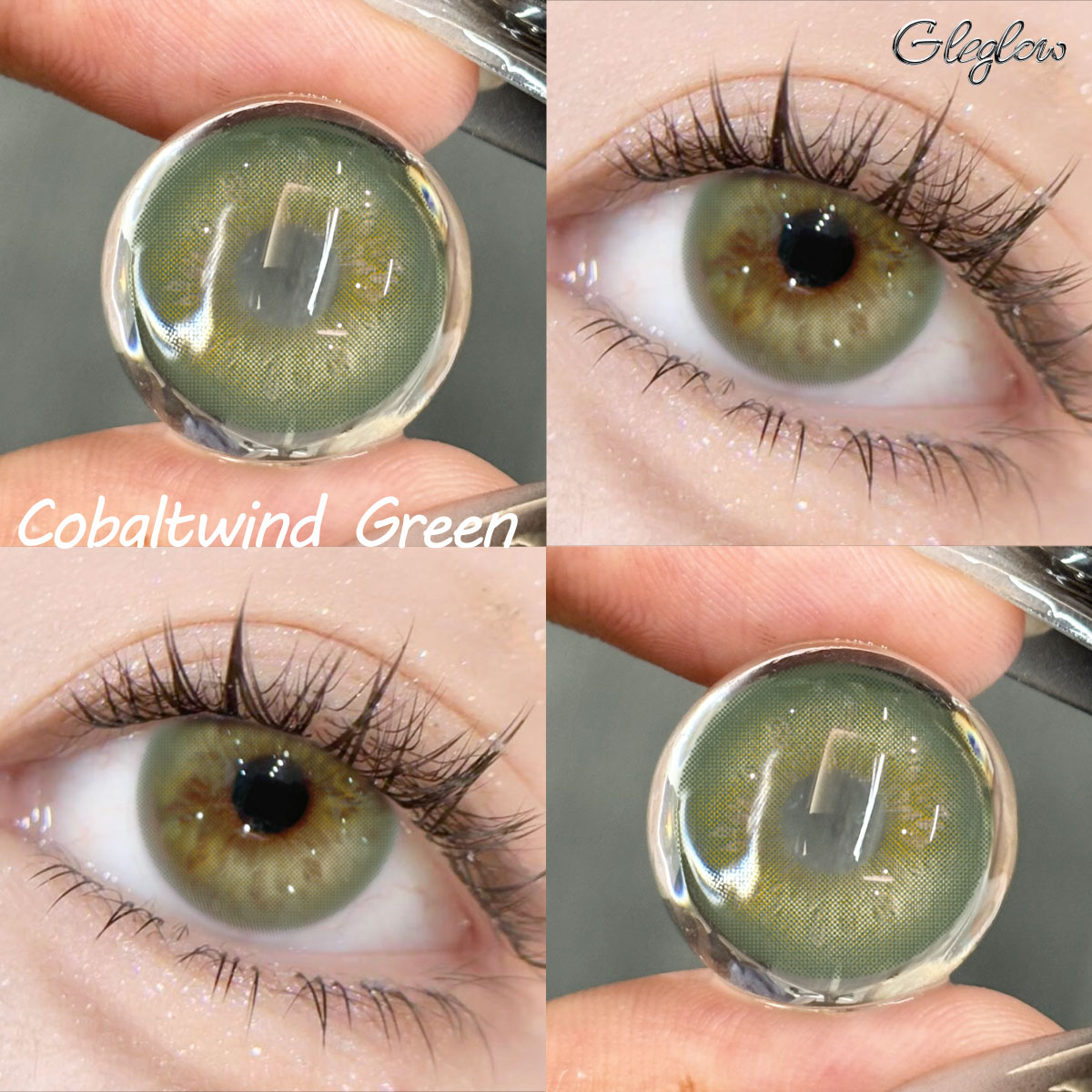 Cobaltwind Green - 1 Year, 2 lenses Colored Contacts - Gleglow