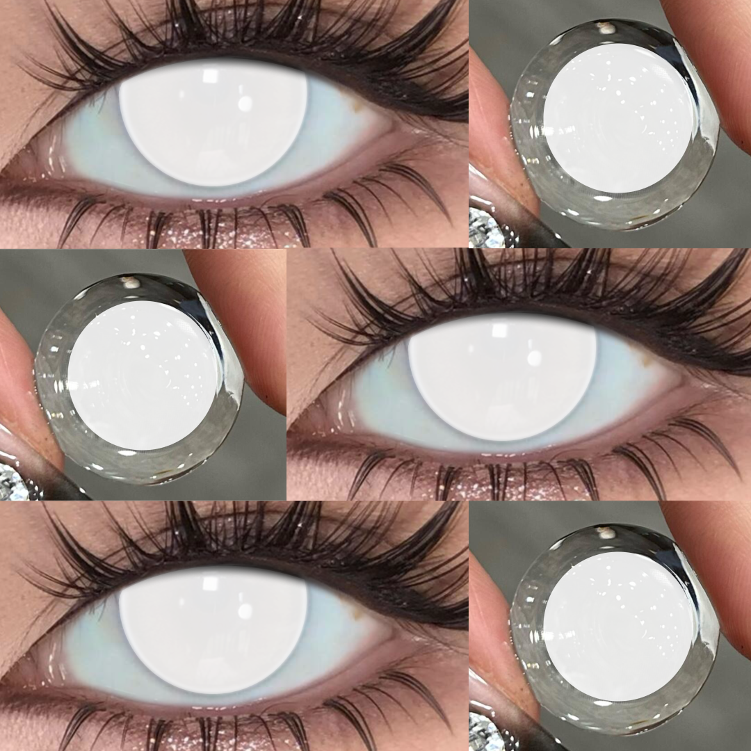 Puppet White - 1 Year, 2 lenses Colored Contacts - Gleglow