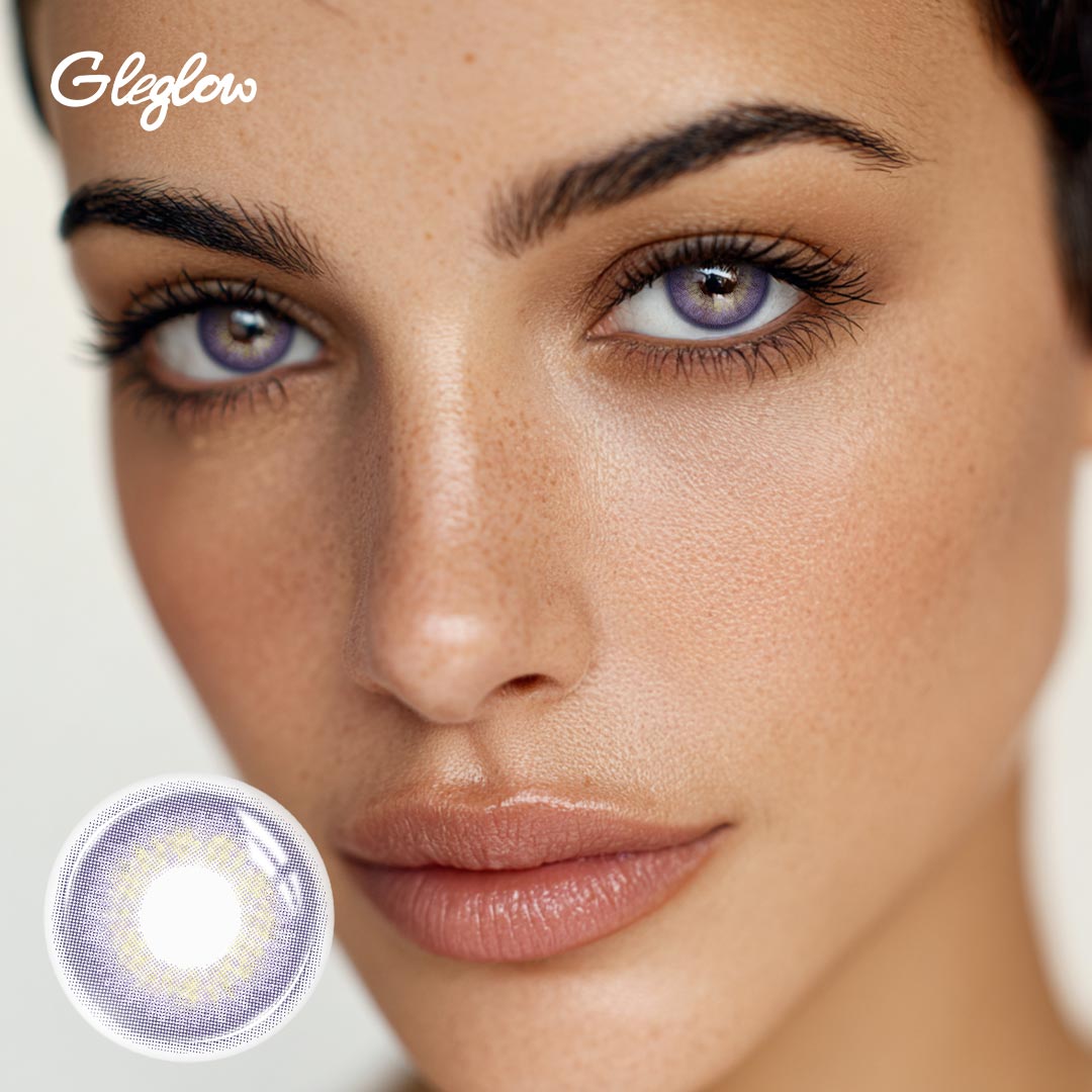 DNA Taylor Purple - 1 Year, 2 lenses Colored Contacts - Gleglow