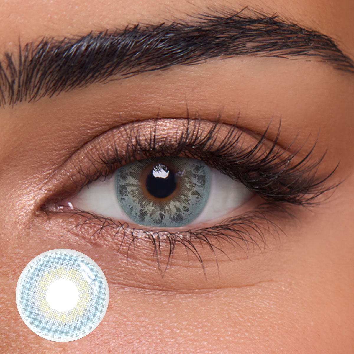 DNA Taylor Blue Gray - 1 Year, 2 lenses Colored Contacts - Gleglow