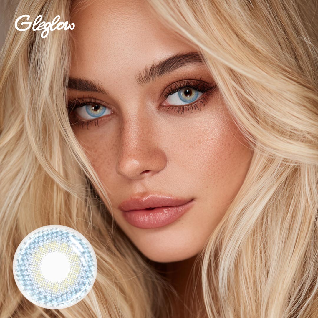 DNA Taylor Blue Gray - 1 Year, 2 lenses Colored Contacts - Gleglow