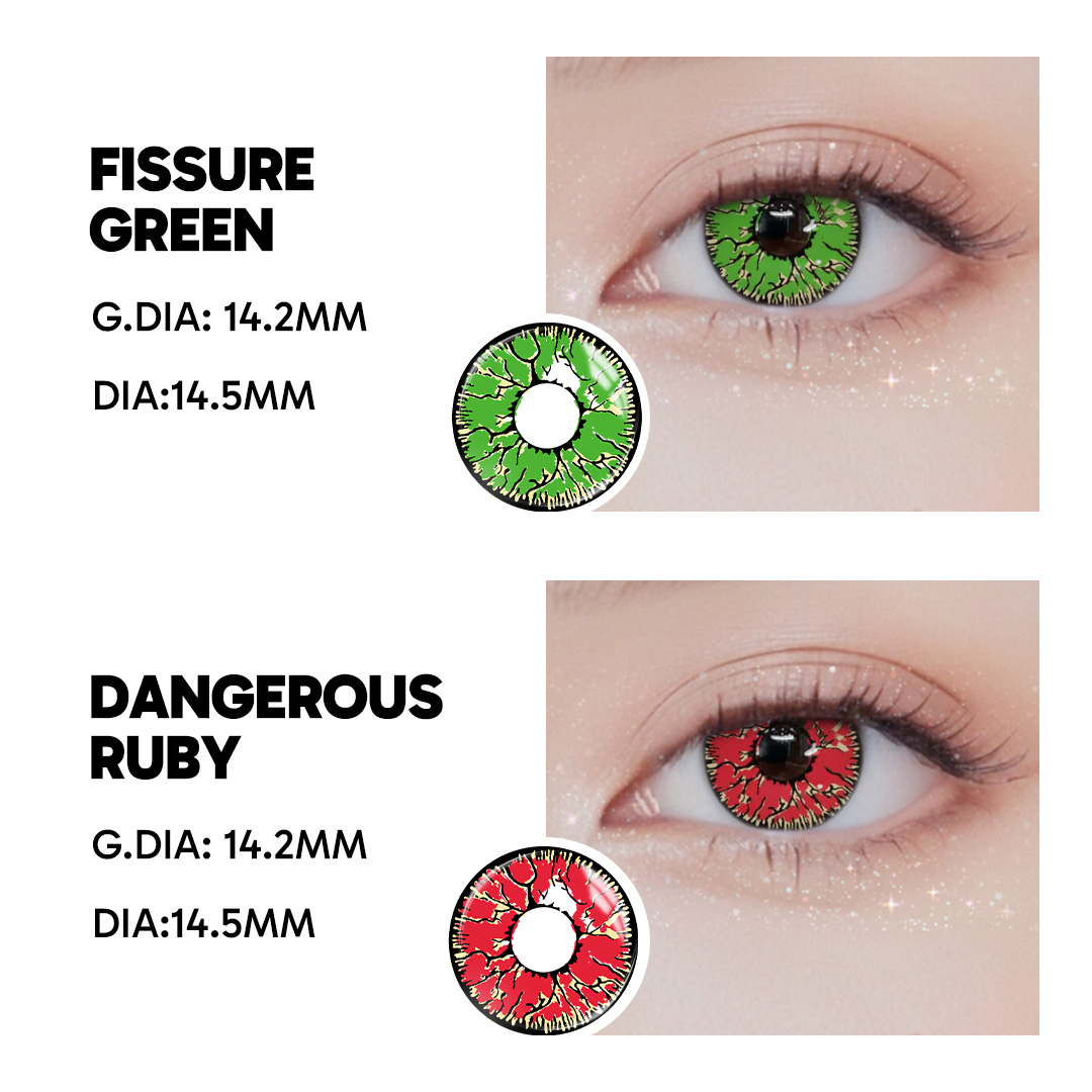 Fissure Green - 1 Year, 2 lenses