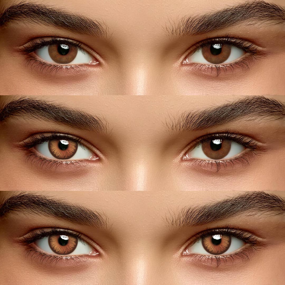 Dioren Brown - 1 Year, 2 lenses Colored Contacts - Gleglow