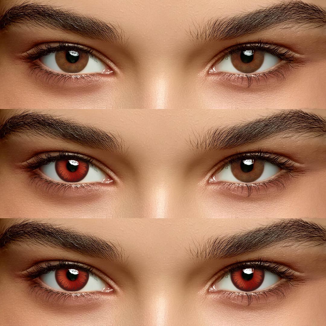 Dioren Red - monthly, 2 lenses Colored Contacts - Gleglow