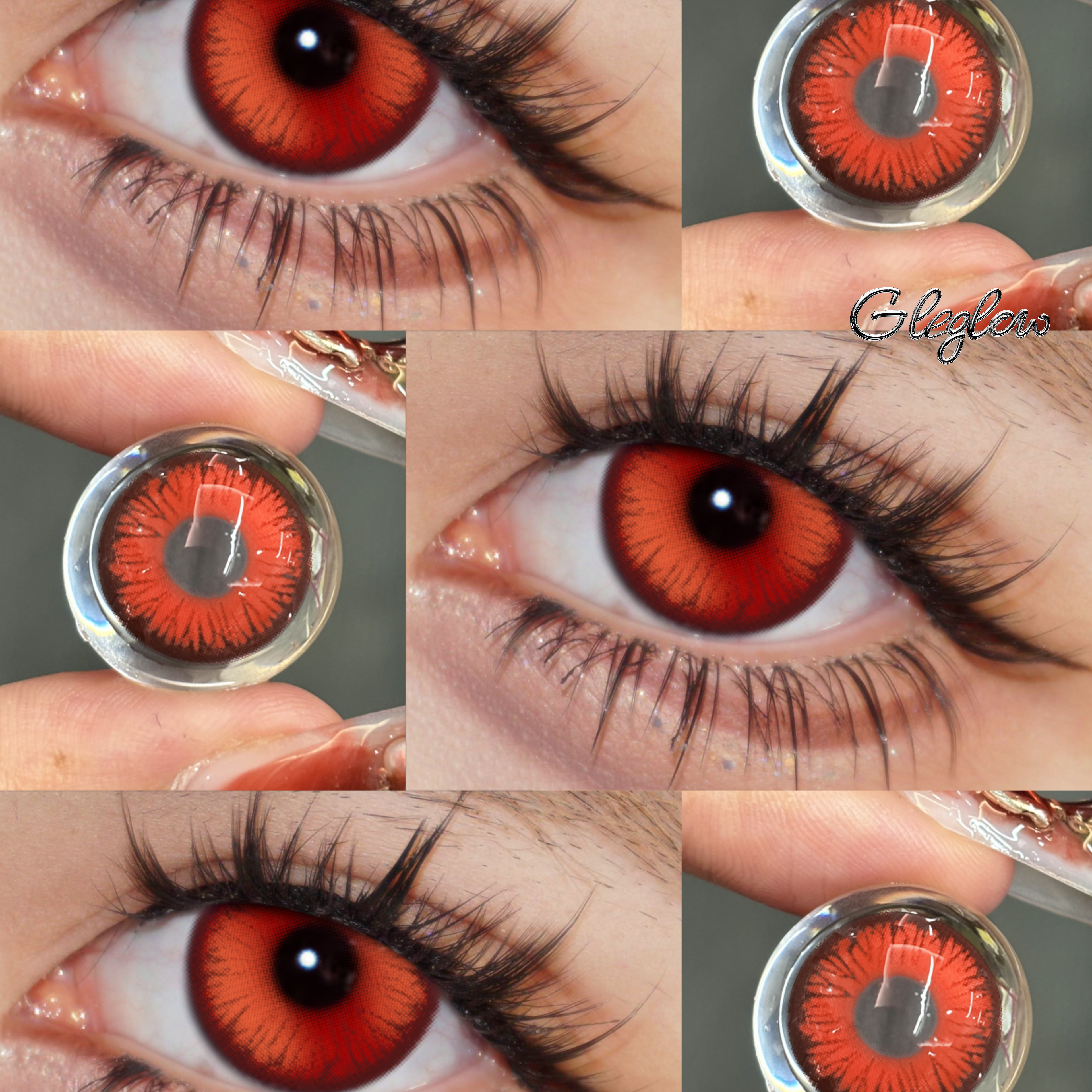 Dioren Red - 1 Year, 2 lenses Colored Contacts - Gleglow
