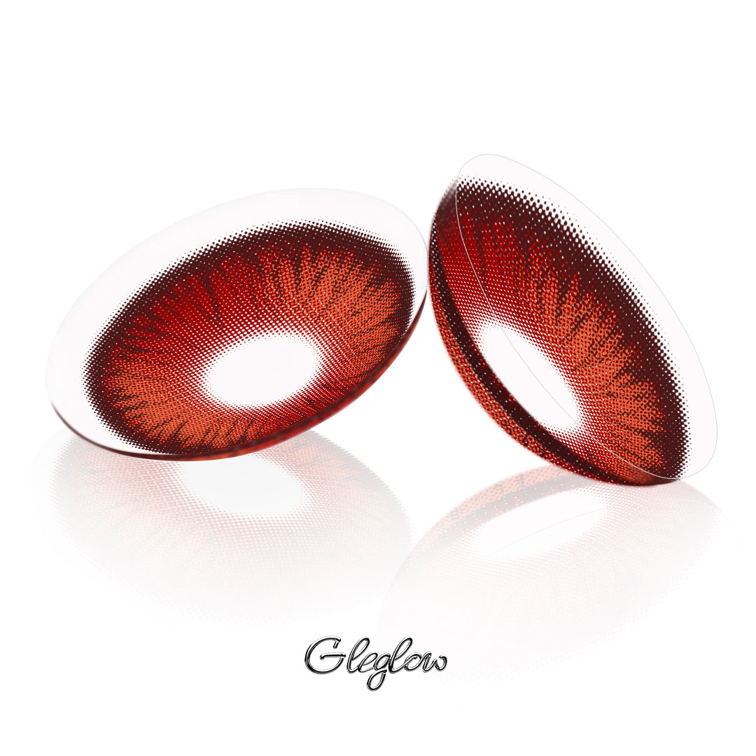 Dioren Red - 1 Year, 2 lenses Colored Contacts - Gleglow