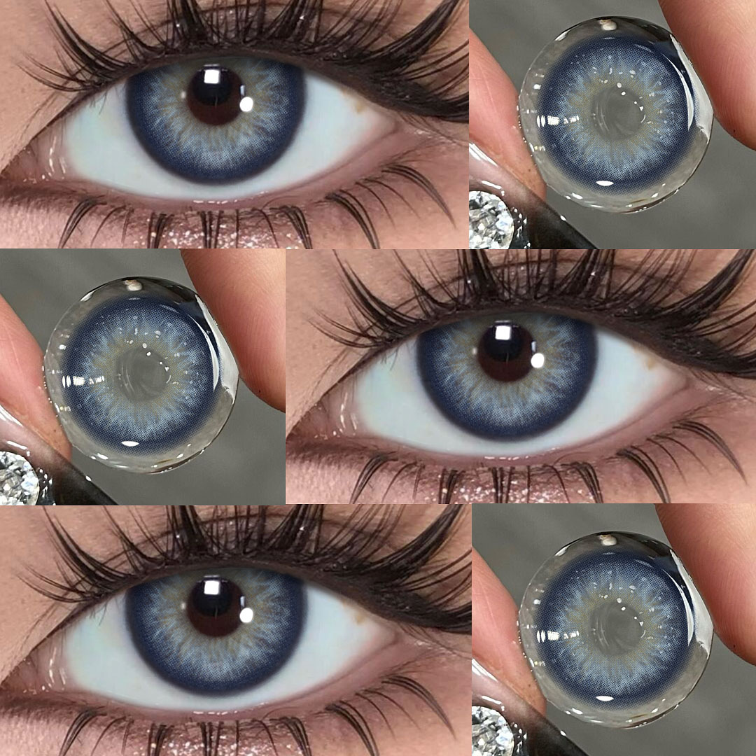 Dolly Blue - 1 Year, 2 lenses Colored Contacts - Gleglow