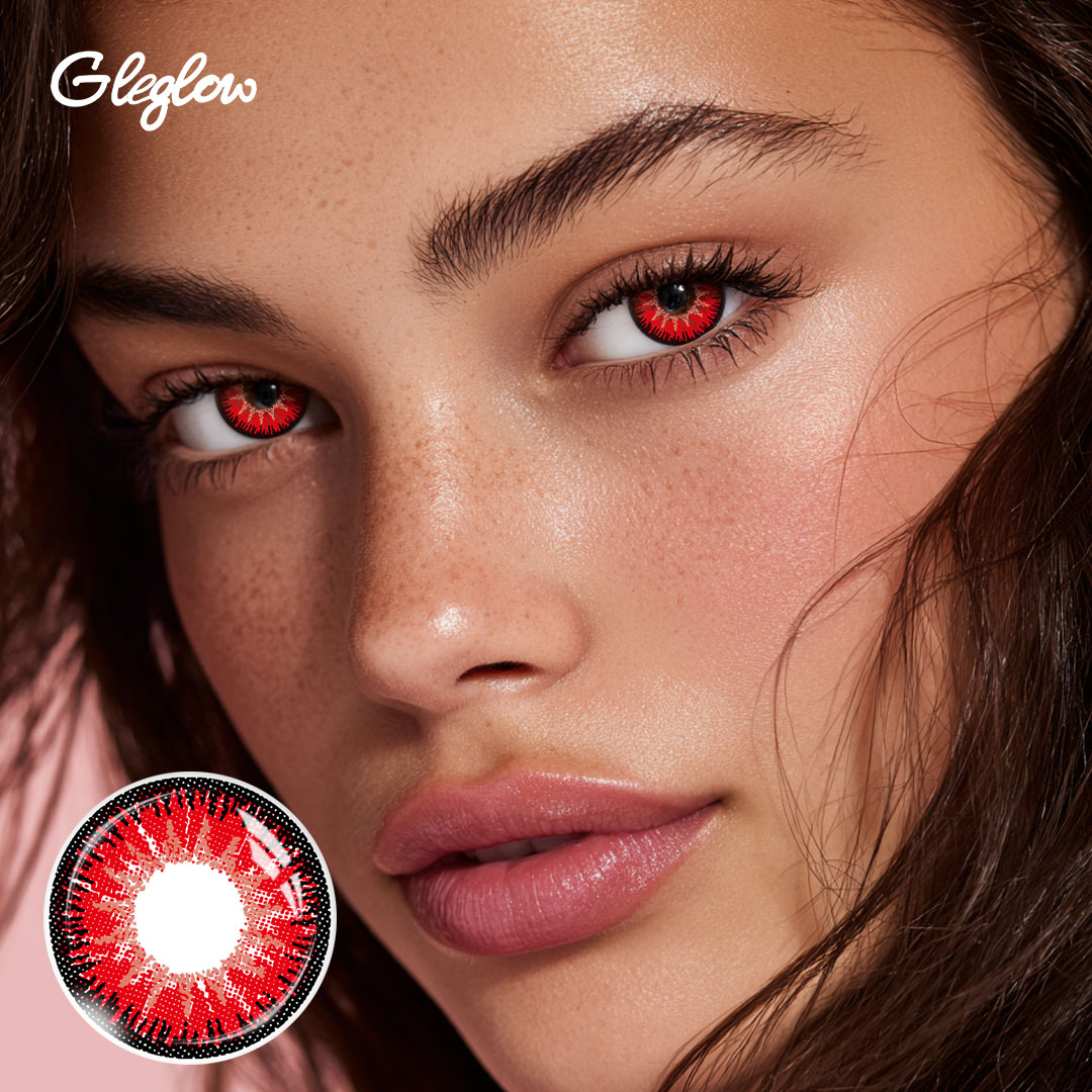 Mystery Red - 1 Year, 2 lenses Colored Contacts - Gleglow