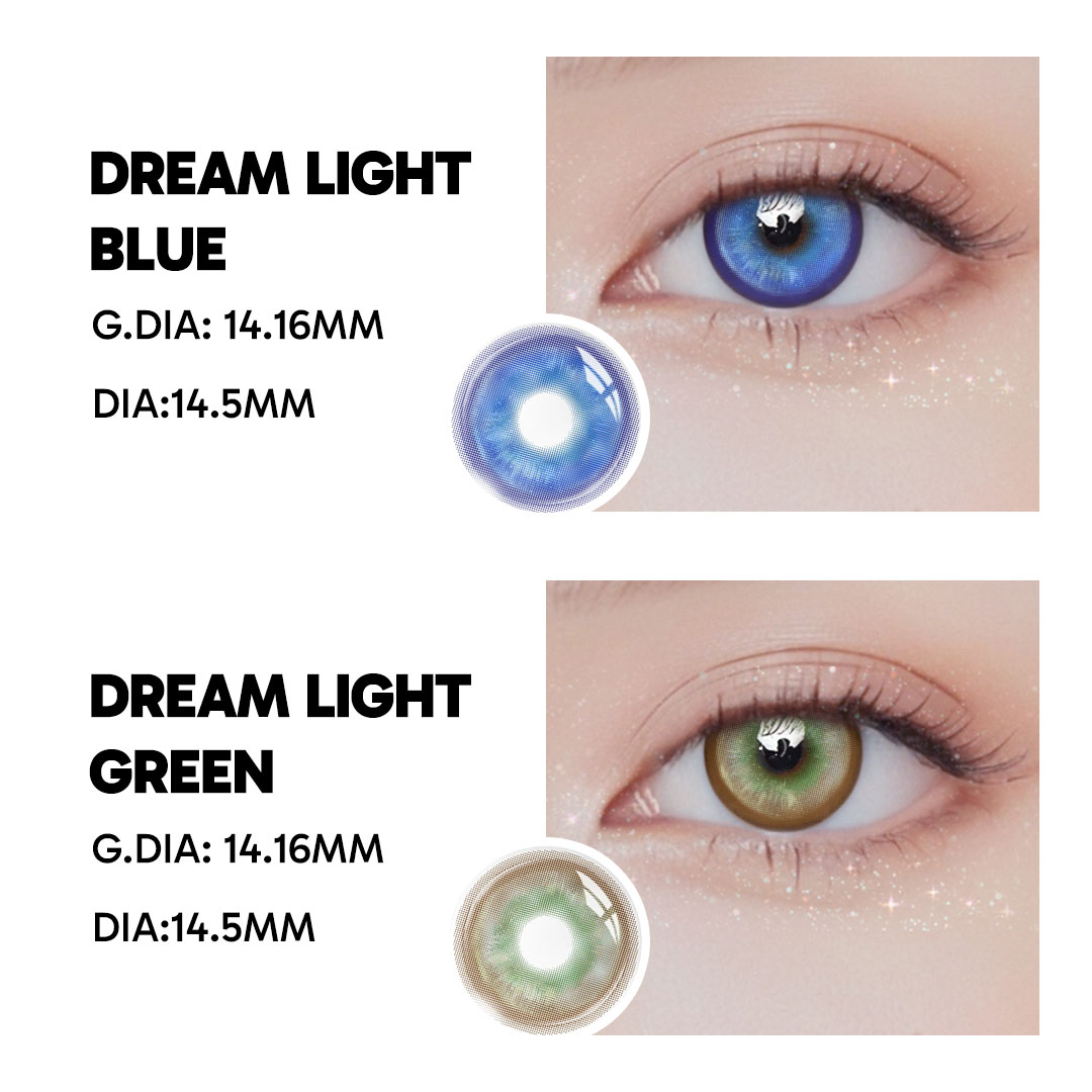Dream Light Green - 6-month, 2 lenses Colored Contacts - Gleglow