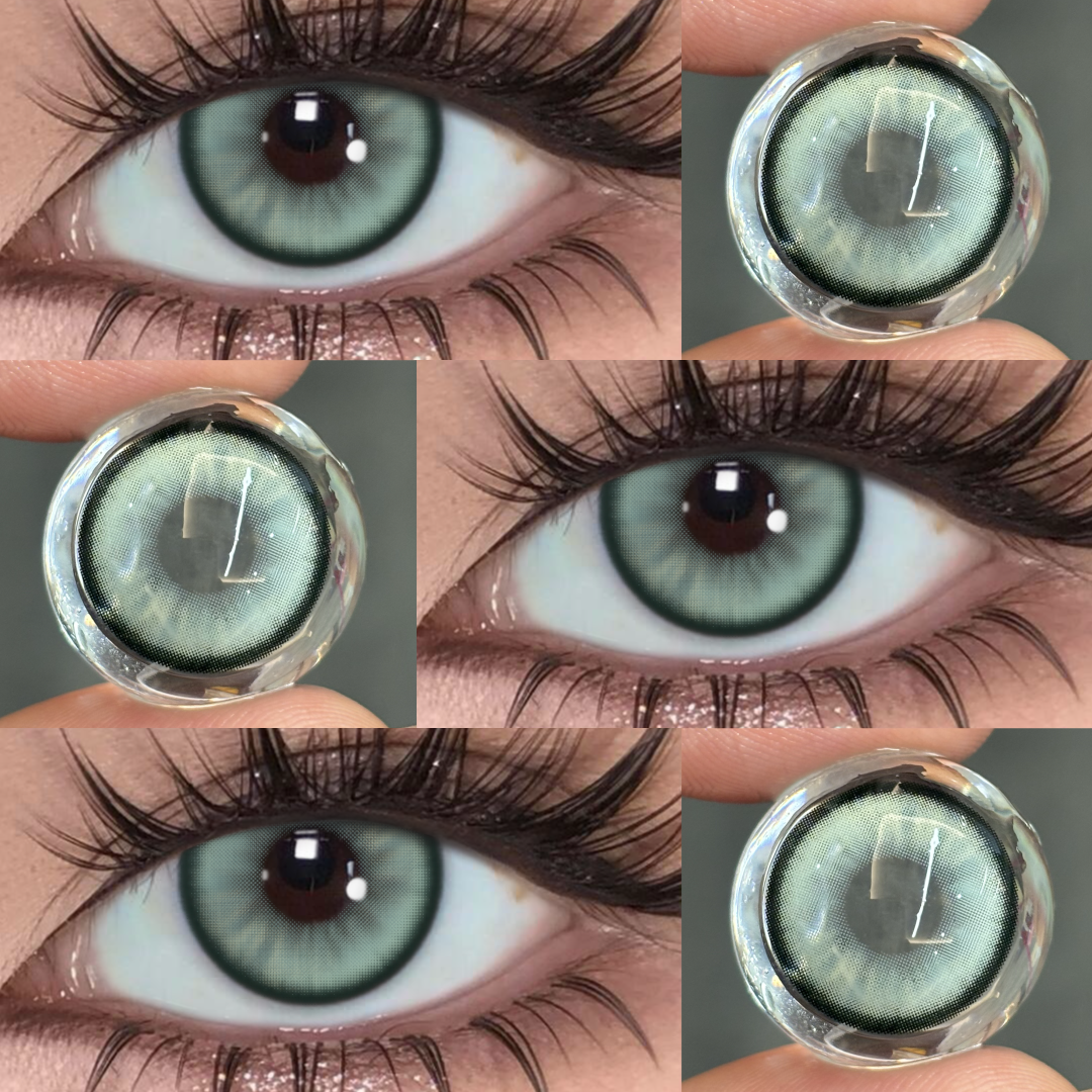 Ivy Green- 1 Year, 2 lenses Colored Contacts - Gleglow