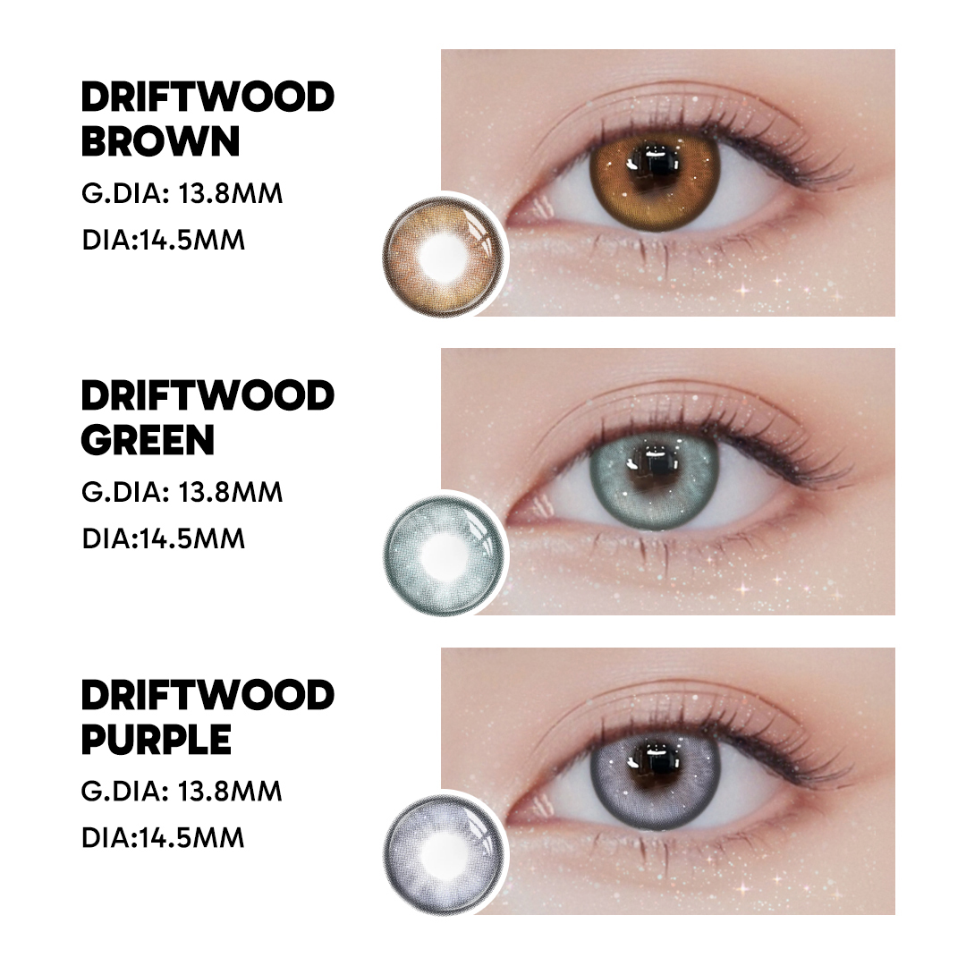 Driftwood Brown - monthly, 2 lenses Colored Contacts - Gleglow