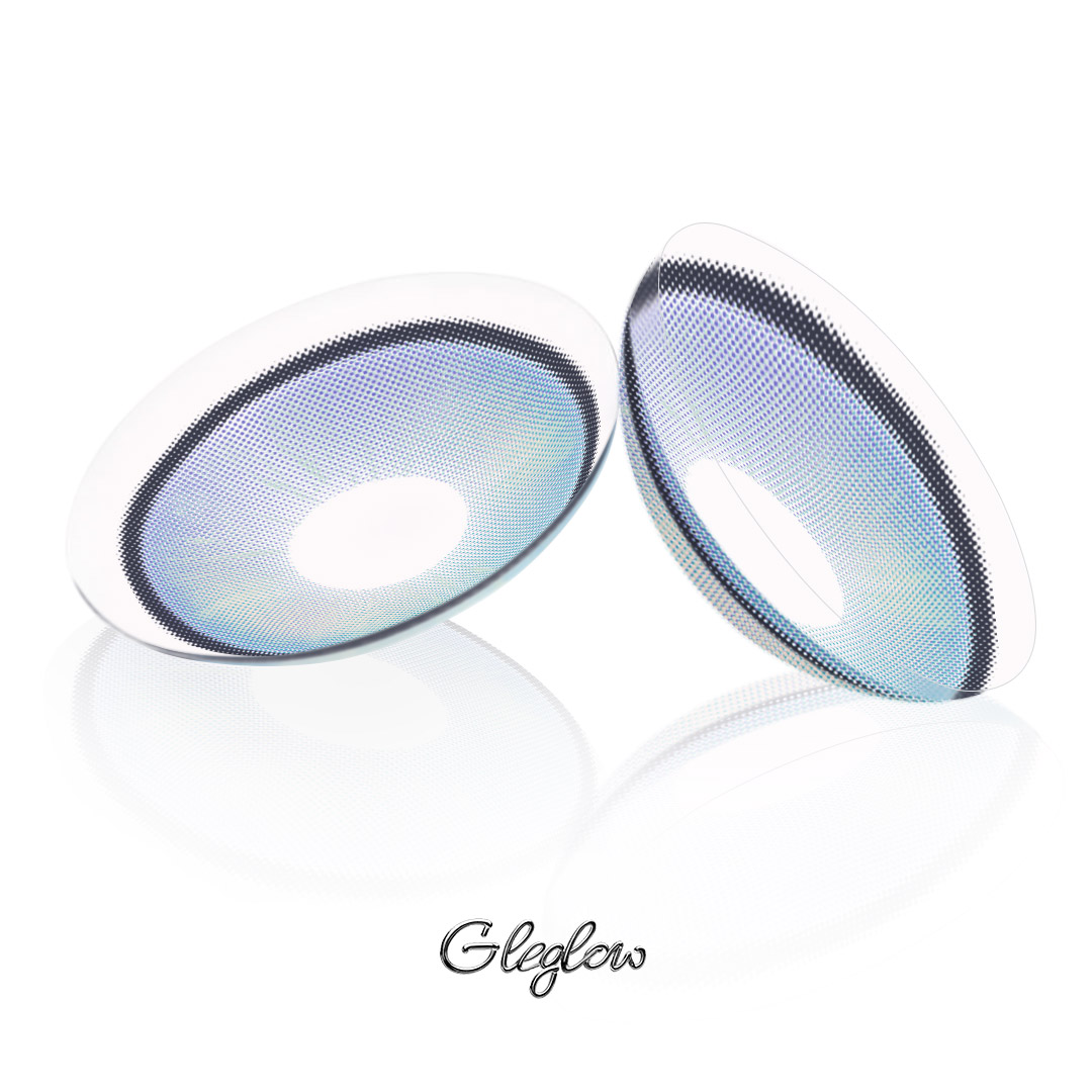 Dew Drop Blue - 1 Year, 2 lenses Colored Contacts - Gleglow