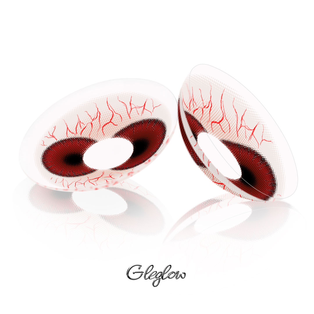 Dual Ember Red - 1 Year, 2 lenses Colored Contacts - Gleglow