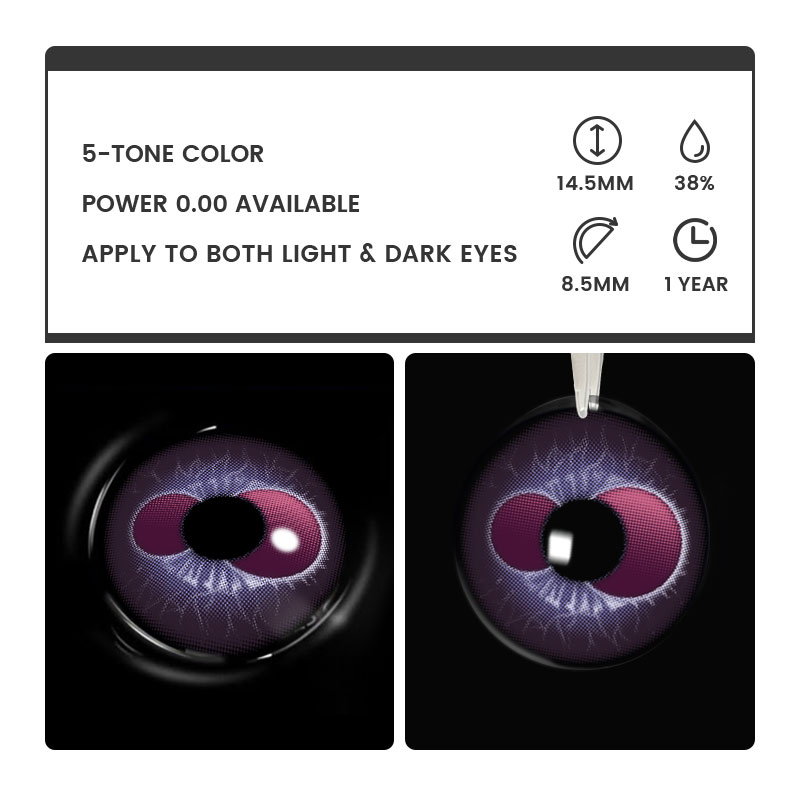 Dual Gaze Purple - 1 Year, 2 lenses