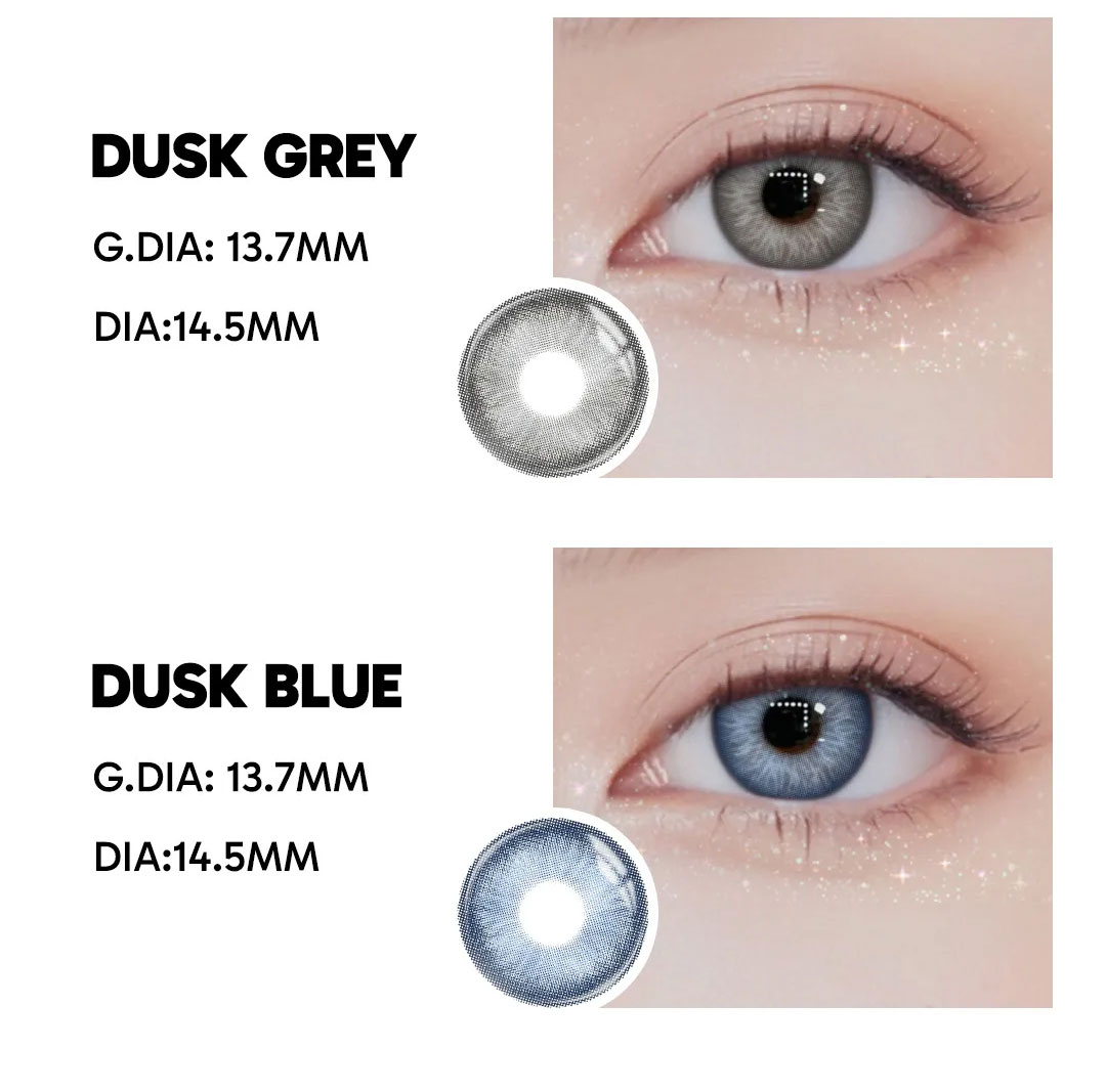 Dusk Grey - monthly, 2 lenses Colored Contacts - Gleglow