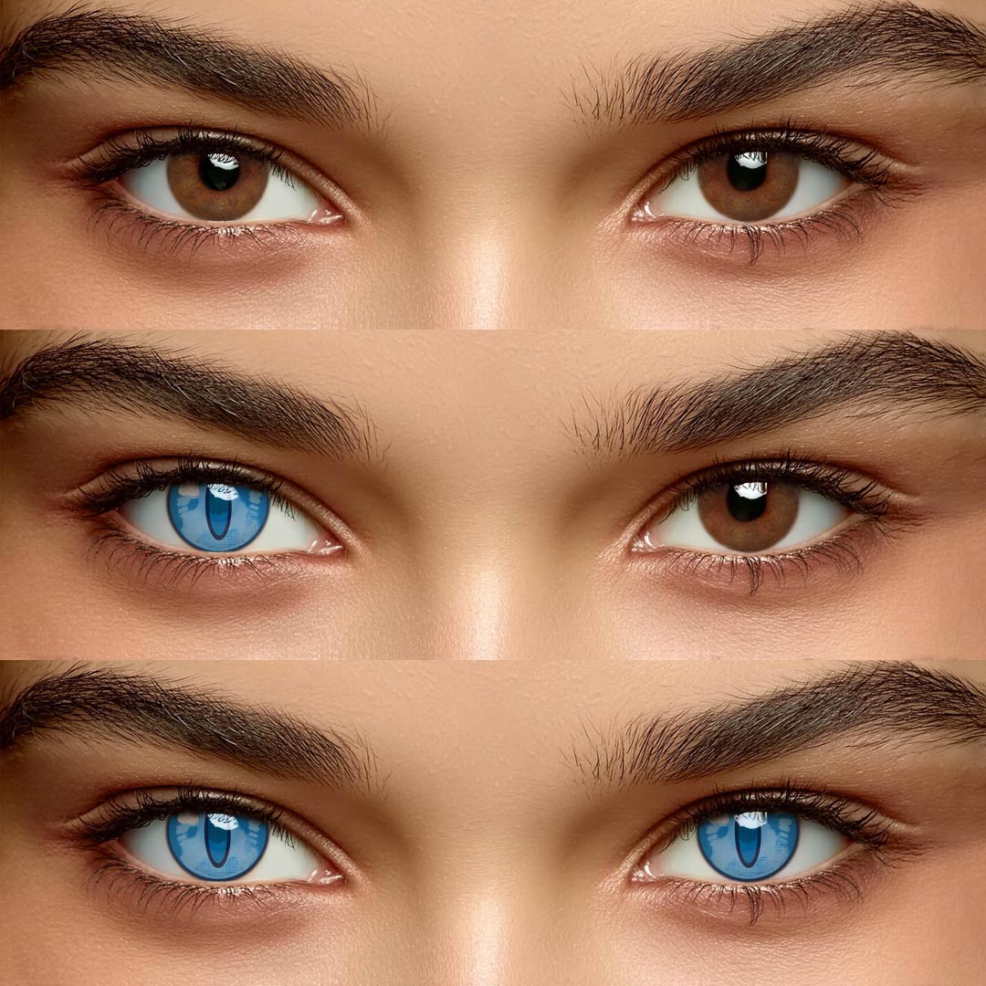 Elden Blue - 1 Year, 2 lenses Colored Contacts - Gleglow
