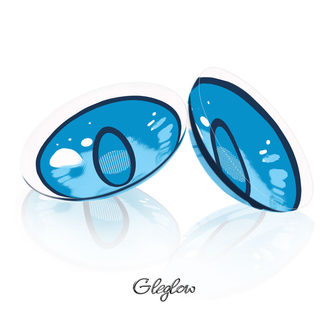 Elden Blue - 1 Year, 2 lenses Colored Contacts - Gleglow