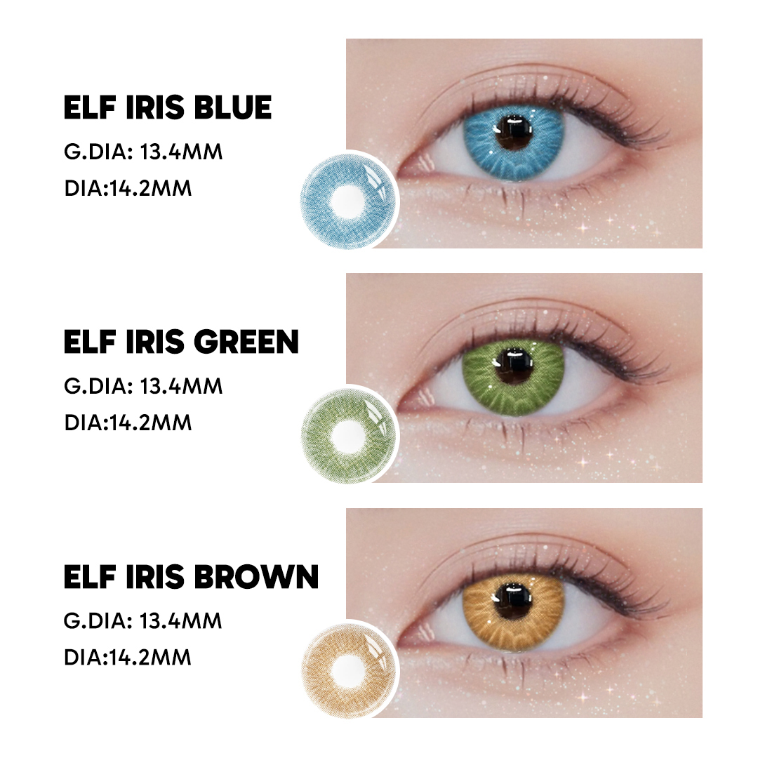 Elf Iris Green - 1 Year, 2 lenses